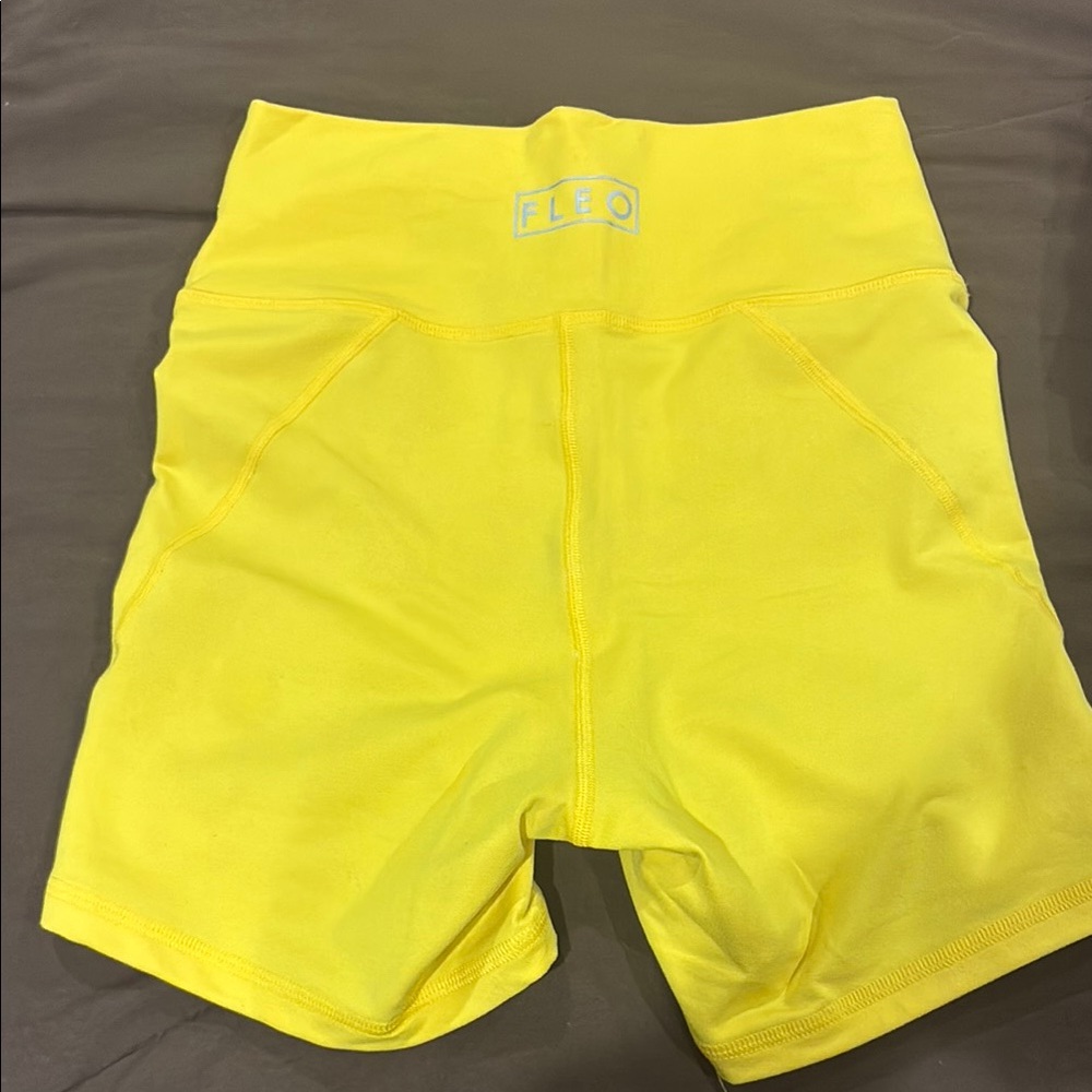Fleo Women's Bright Yellow Bike Shorts